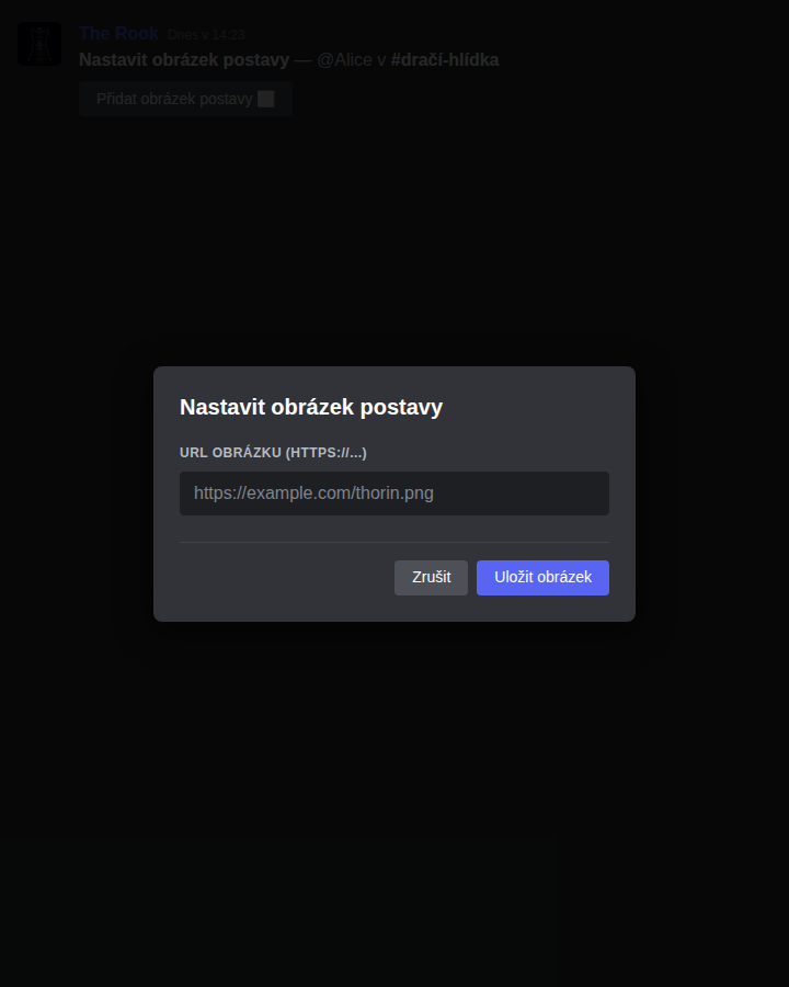 Dialog pro obrázek postavy